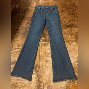 Express Dark Blue Flare Jeans